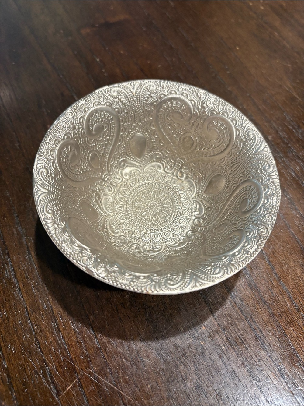 SENA Turkish Ottoman Embossed Paisley Decorative Trinket Bowl
